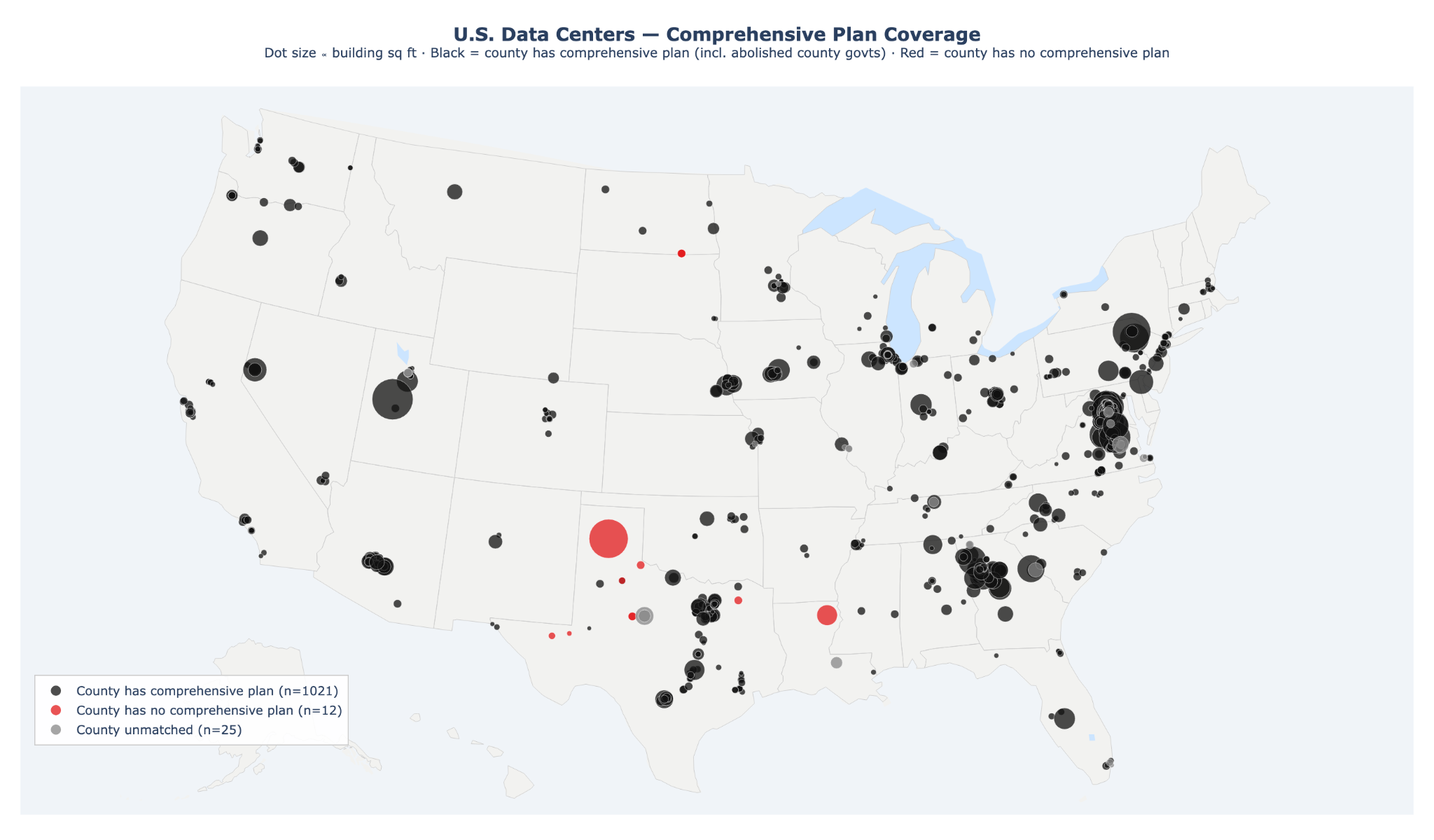 U.S. Data Centers — Comprehensive Plan Coverage
